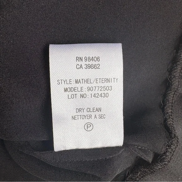 Theory Silk Blend Blouse Black Mathel Eternity size L - Picture 9 of 9